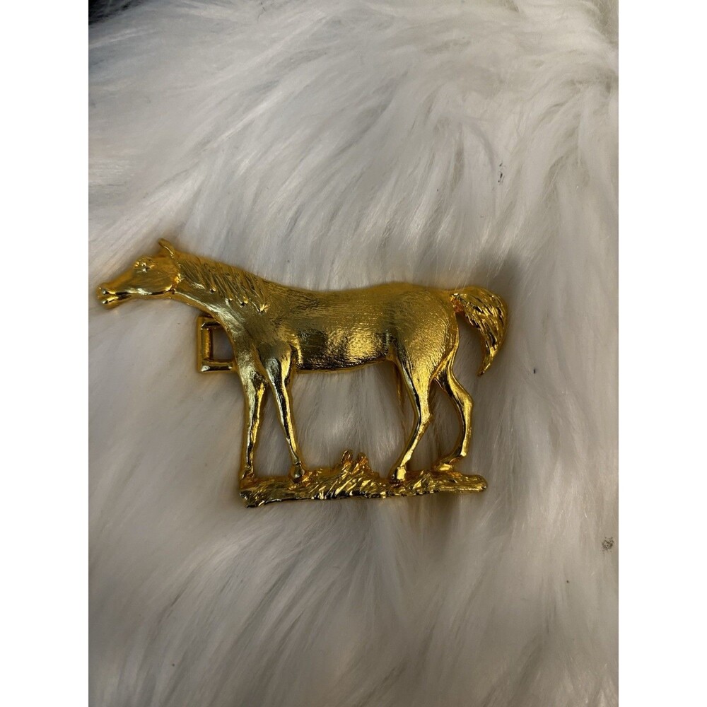 Mimi Di Niscemi (Mimi Di N) Gold Horse Belt Buckle
